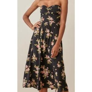 Reformation 'Aymeline' Black Dress Size 8